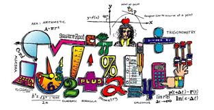 Mathematical equations and symbols put together to spell out MATH