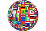 Decorative international flag sphere 